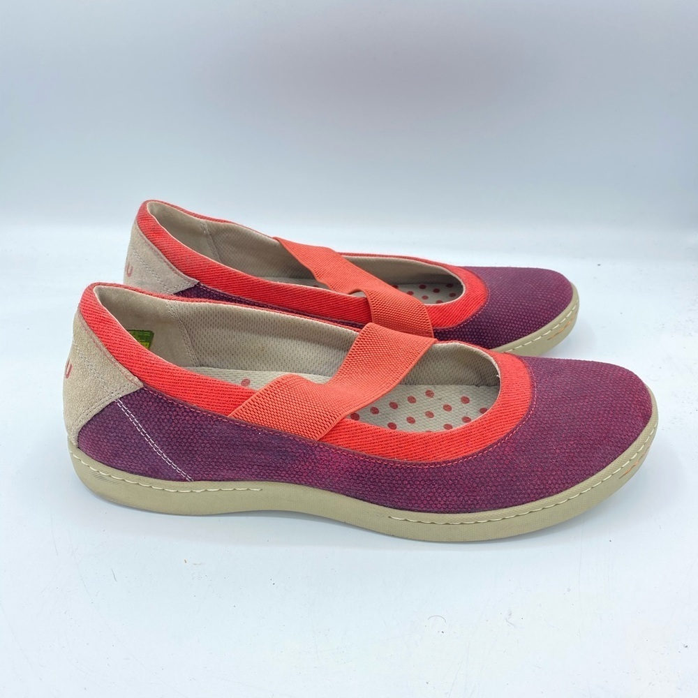 Ahnu Grape and Coral slip on flats 10 women’s